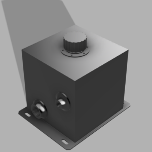 2.5 gallon hydraulic reservoir tank made in the USA by an Iowa-based manufacturer